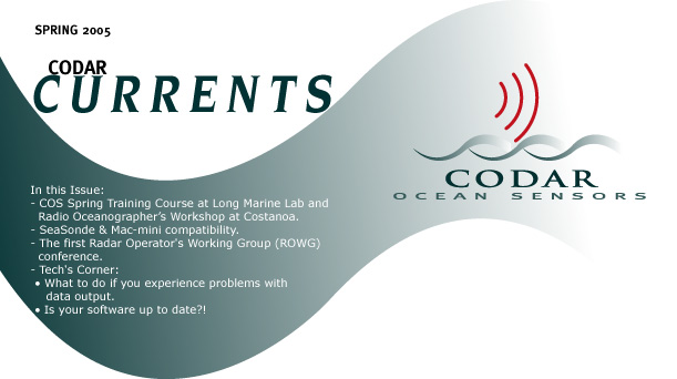CODAR Newsletter Spring 05 - header